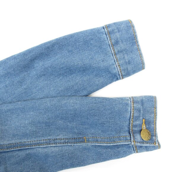 Corset Denim Dress Medium Wash Jean Women's Size S Long Sleeve No Stretch - Picture 7 of 8